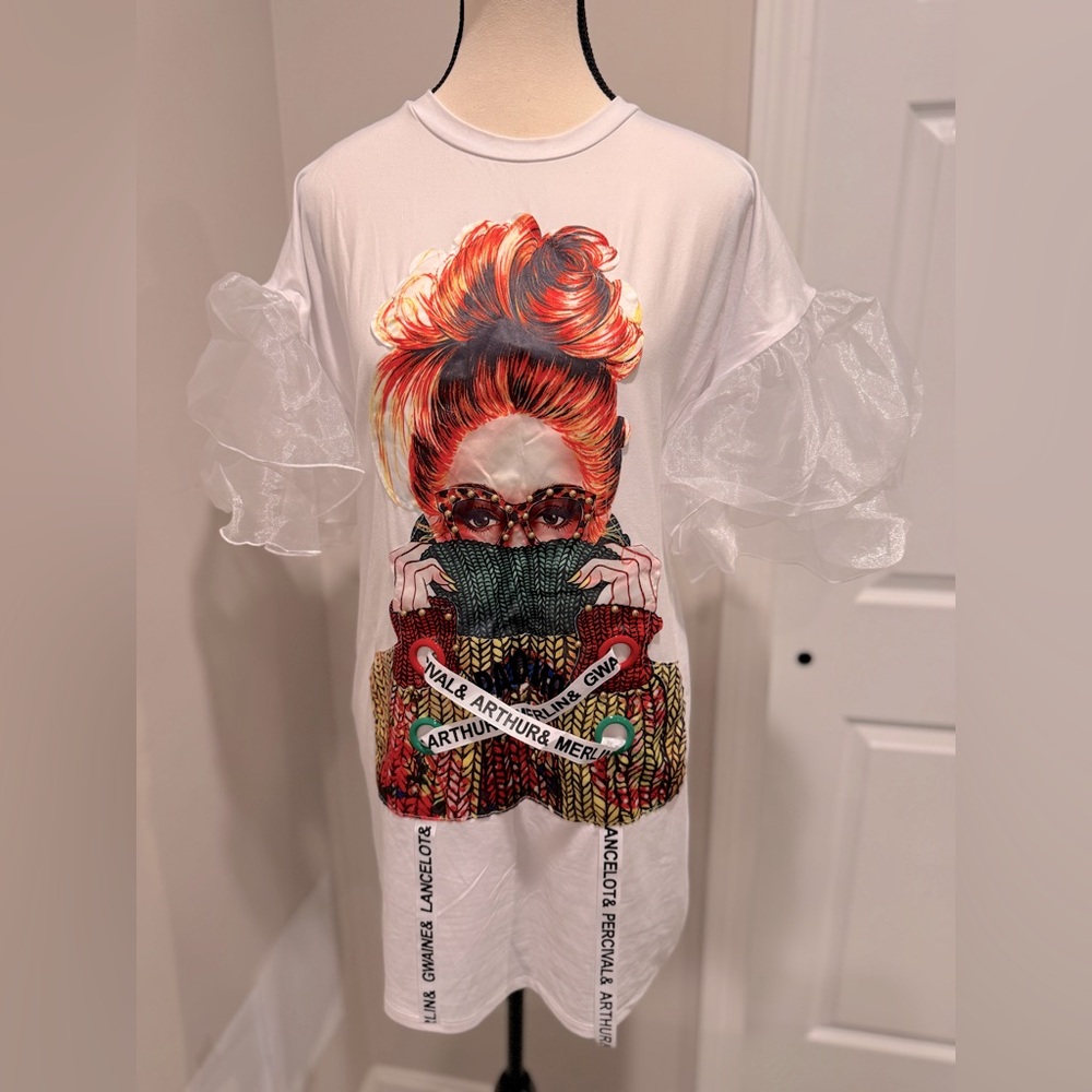 Xena: Lancelot & Who Tulle Sleeve T-Shirt Dress